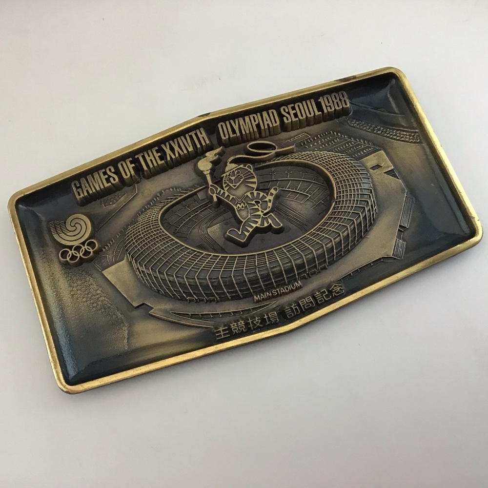 Seoul 1988 Olympic Games of the XXIVTH Olympiad Main Stadium Plaque Hodori Metal